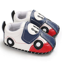 Baby Boys Cartoon Car Slip On Sneakers - PrettyKid