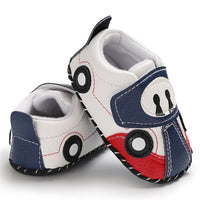 Baby Boys Cartoon Car Slip On Sneakers - PrettyKid