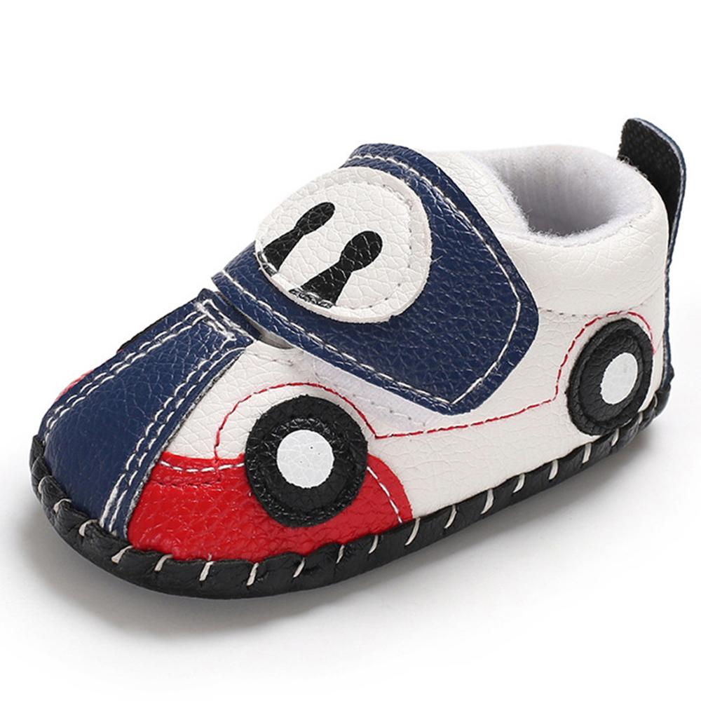 Baby Boys Cartoon Car Slip On Sneakers - PrettyKid