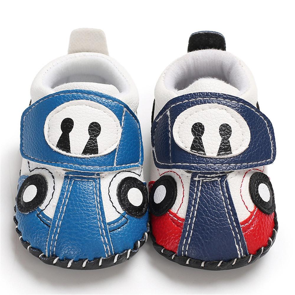 Baby Boys Cartoon Car Slip On Sneakers - PrettyKid