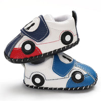 Baby Boys Cartoon Car Slip On Sneakers - PrettyKid