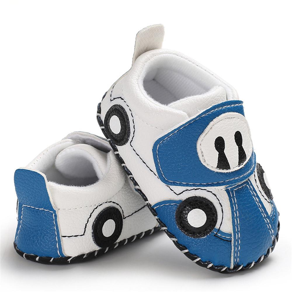 Baby Boys Cartoon Car Slip On Sneakers - PrettyKid