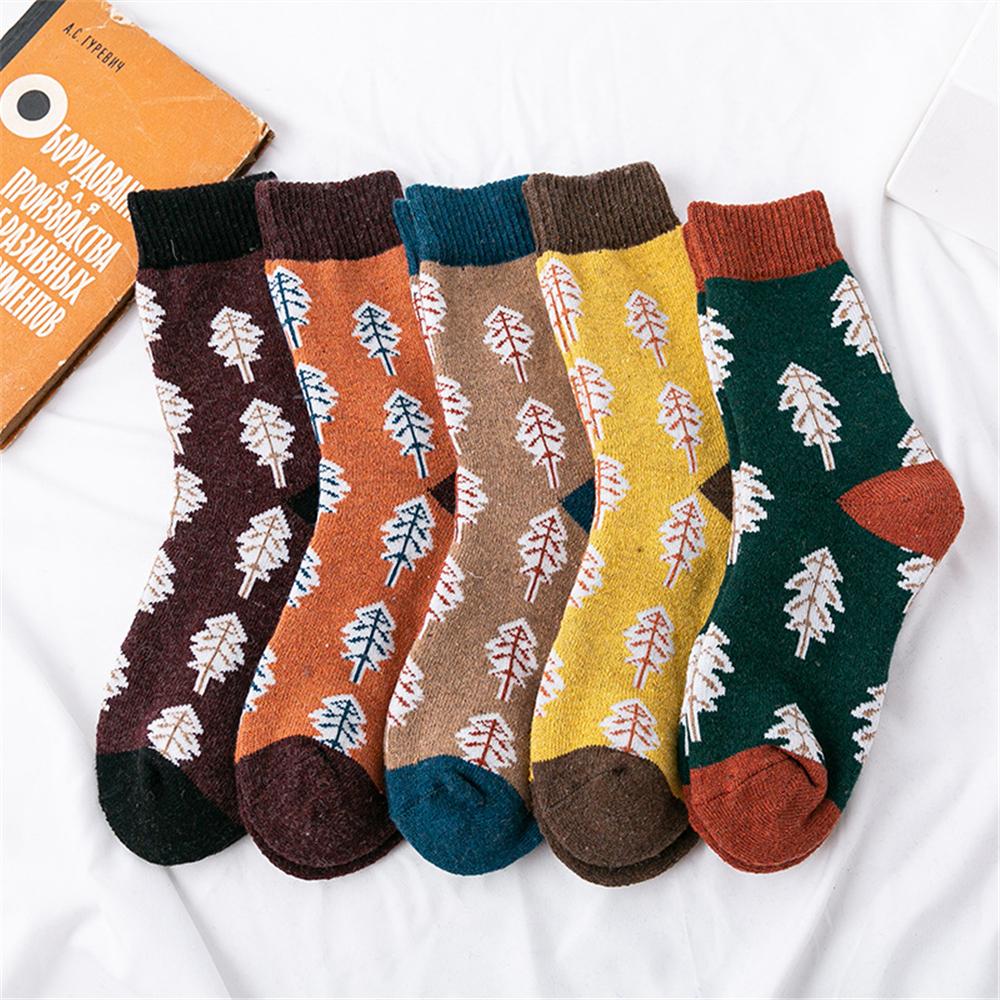 Women 5 -Pairs Cartoon Christmas Tree Socks Accessories Wholesale - PrettyKid