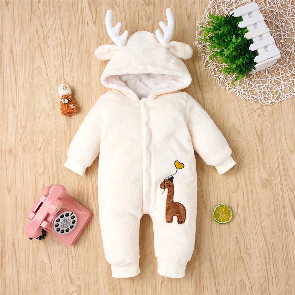 Baby Unisex Cartoon Cute Long Sleeve Hooded Romper Wholesale Clothing Baby - PrettyKid