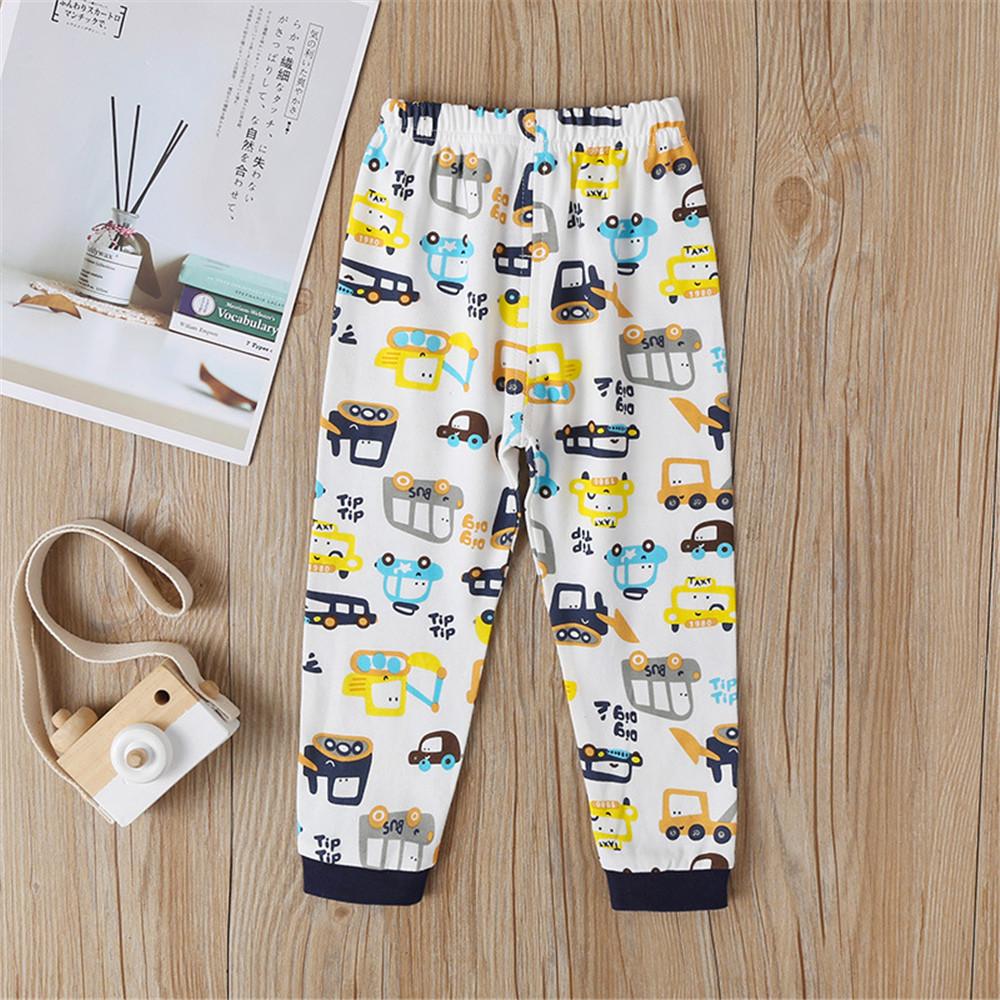 Boys Cartoon Cute Long Sleeve Top & Pants - PrettyKid