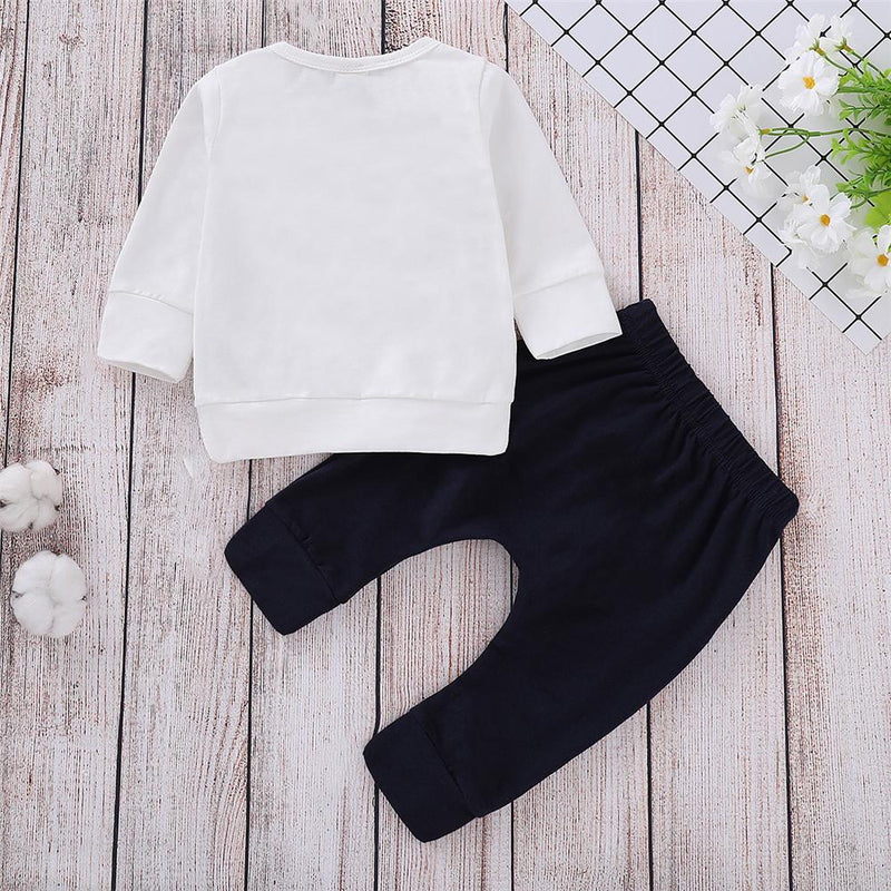 Baby Unisex Cartoon Cute Top & Pants Cheap Baby Boutique Clothes - PrettyKid