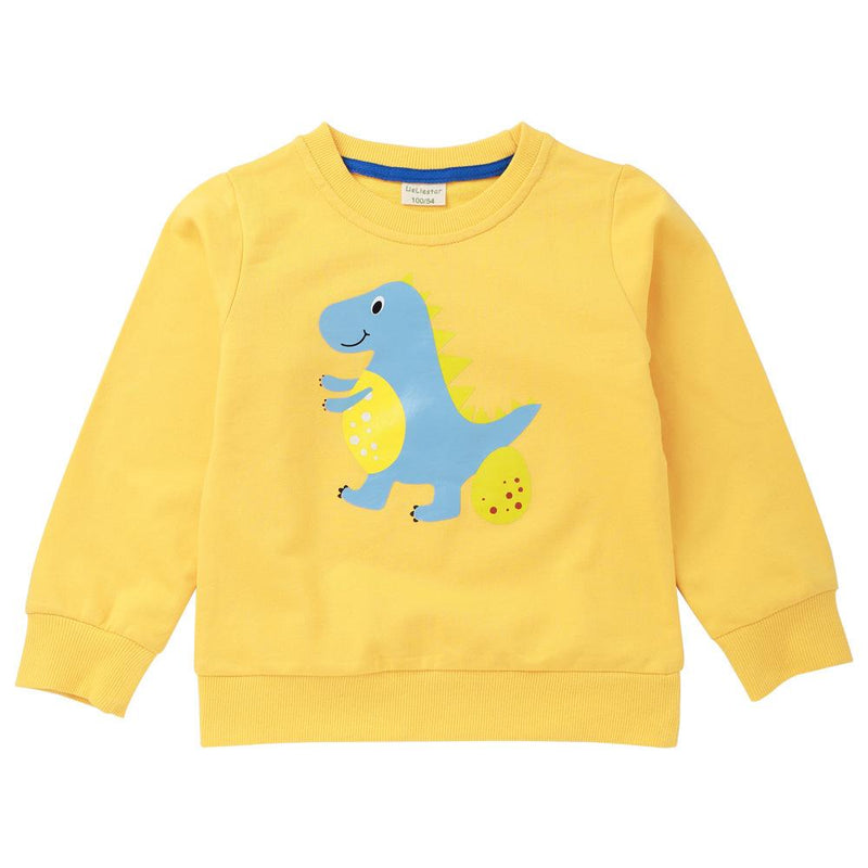 Boys Cartoon Dinosaur Cute Long Sleeve T-shirts Wholesale - PrettyKid