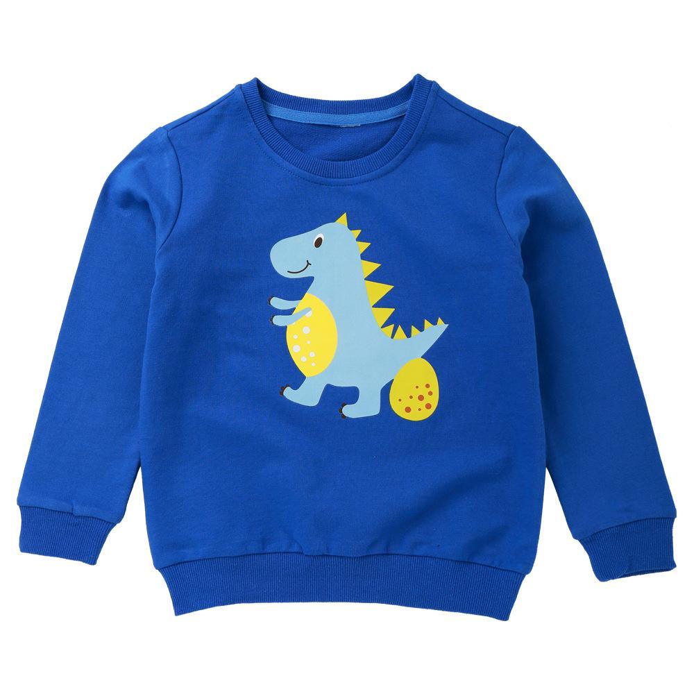 Boys Cartoon Dinosaur Cute Long Sleeve T-shirts Wholesale - PrettyKid