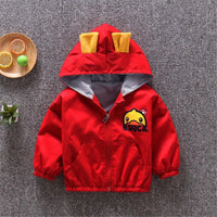 Boys Cartoon Duck Letter Printed Hooded Jacket Wholesale Boys Clothing Suppliers - PrettyKid