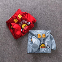 Boys Cartoon Duck Letter Printed Hooded Jacket Wholesale Boys Clothing Suppliers - PrettyKid