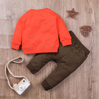 Baby Boys Cartoon Fox Long Sleeve Top & Pants Baby Clothes Warehouse - PrettyKid