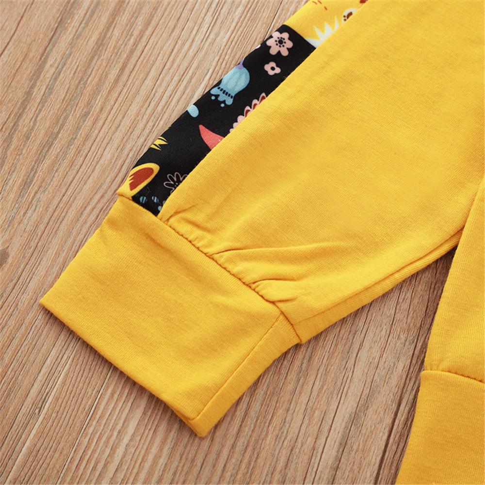 Girls Cartoon Fox Printed Hooded Top & Pants Wholesale Girls Clothes - PrettyKid