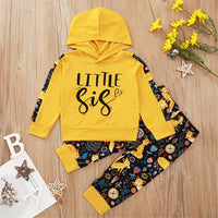 Girls Cartoon Fox Printed Hooded Top & Pants Wholesale Girls Clothes - PrettyKid