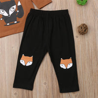 Boys Cartoon Fox Printed Long Sleeve Tops & Pants - PrettyKid