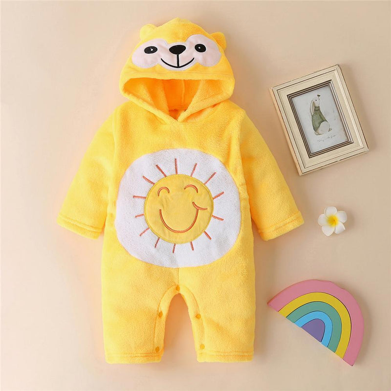 Baby Unisex Cartoon Hooded Long Sleeve Romper Baby Wholesale - PrettyKid