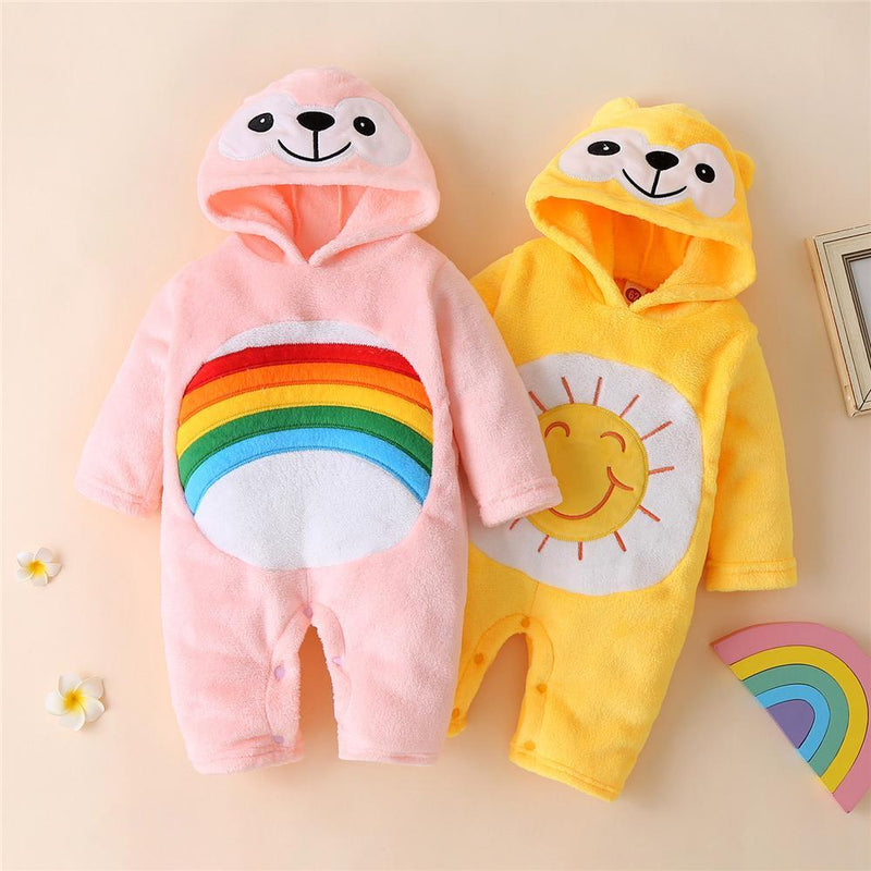 Baby Unisex Cartoon Hooded Long Sleeve Romper Baby Wholesale - PrettyKid