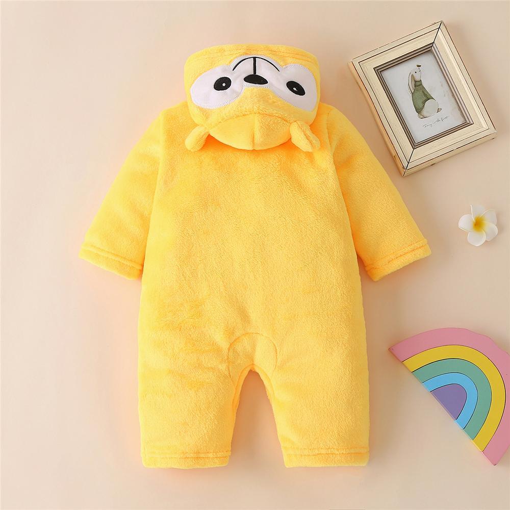 Baby Unisex Cartoon Hooded Long Sleeve Romper Baby Wholesale - PrettyKid