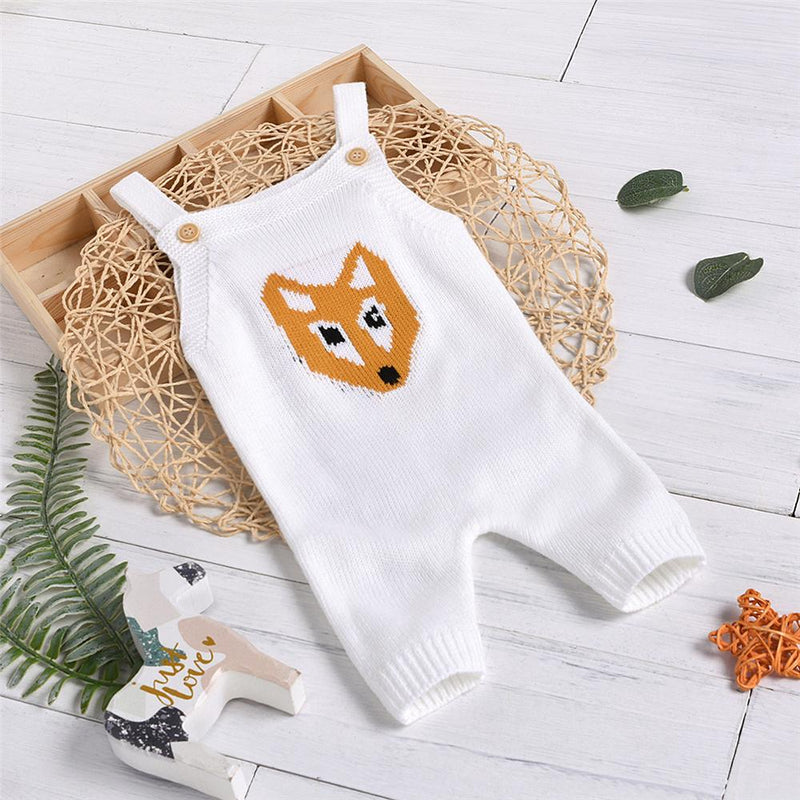 Baby Unisex Cartoon Knitted Button Jumpsuit Baby Clothes Wholesale Bulk - PrettyKid