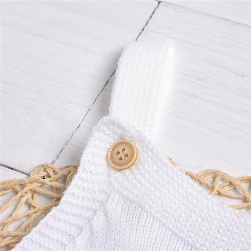 Baby Unisex Cartoon Knitted Button Jumpsuit Baby Clothes Wholesale Bulk - PrettyKid