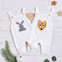 Baby Unisex Cartoon Knitted Button Jumpsuit Baby Clothes Wholesale Bulk - PrettyKid