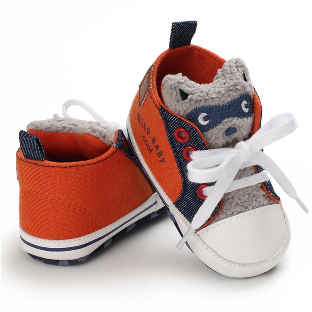 Baby Unisex Cartoon Lace Up Casual Sneakers Baby Boys Winter Shoes - PrettyKid