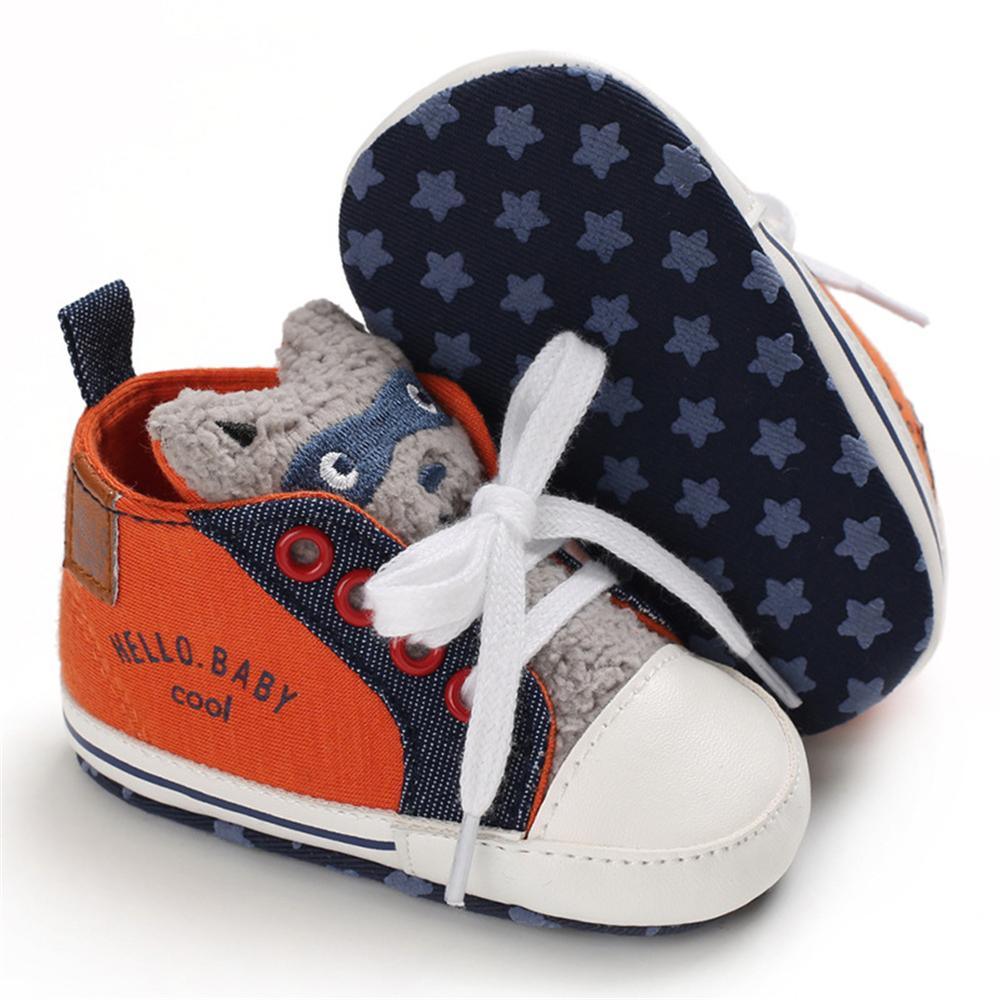 Baby Unisex Cartoon Lace Up Casual Sneakers Baby Boys Winter Shoes - PrettyKid