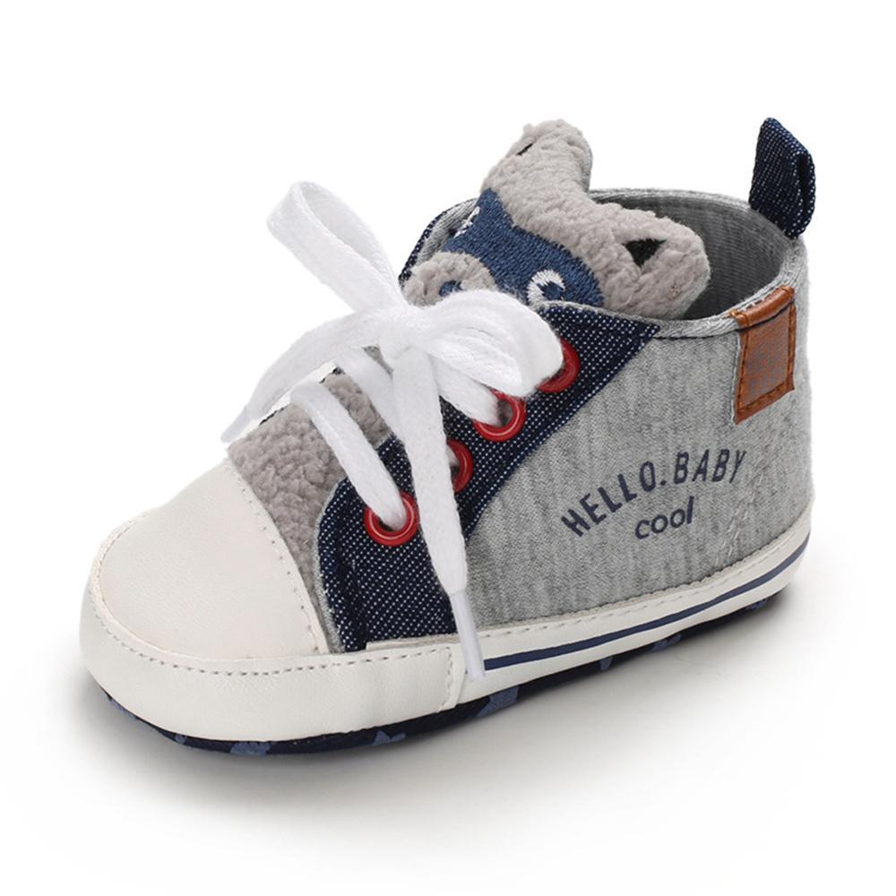 Baby Unisex Cartoon Lace Up Casual Sneakers Baby Boys Winter Shoes - PrettyKid