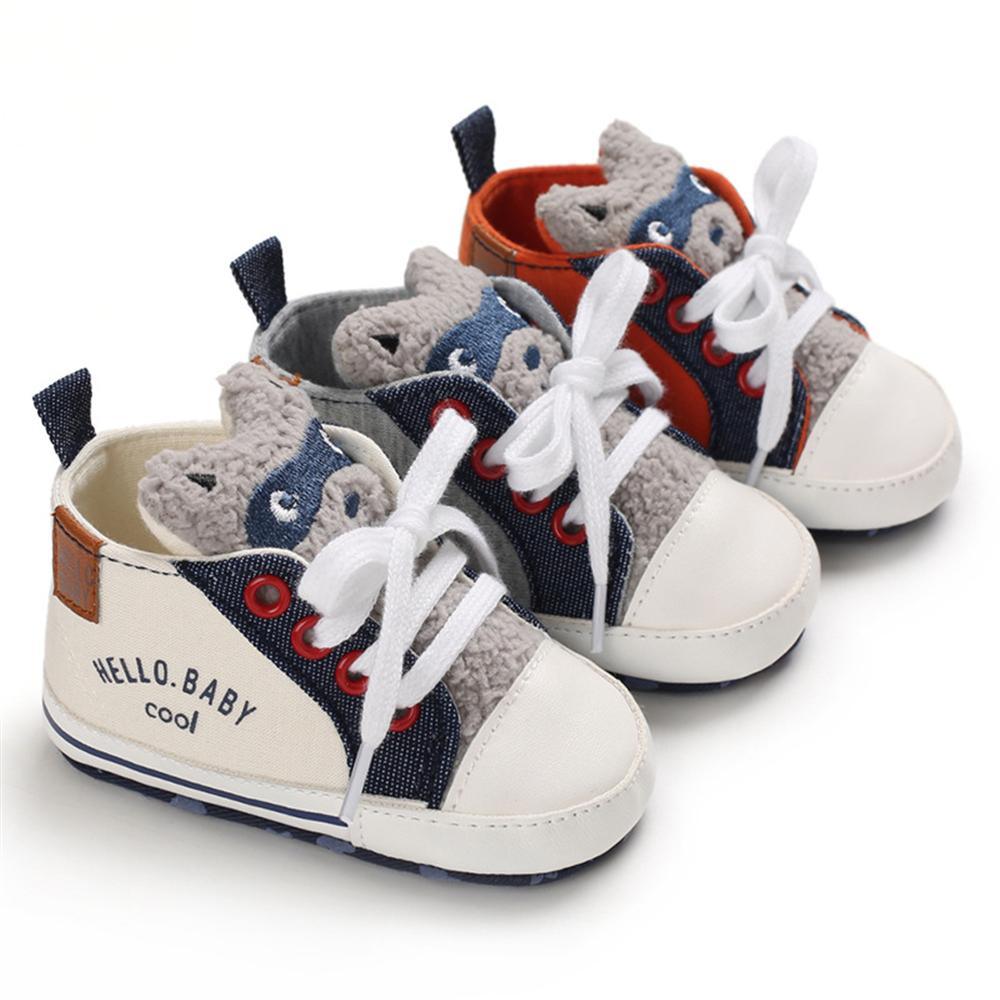 Baby Unisex Cartoon Lace Up Casual Sneakers Baby Boys Winter Shoes - PrettyKid