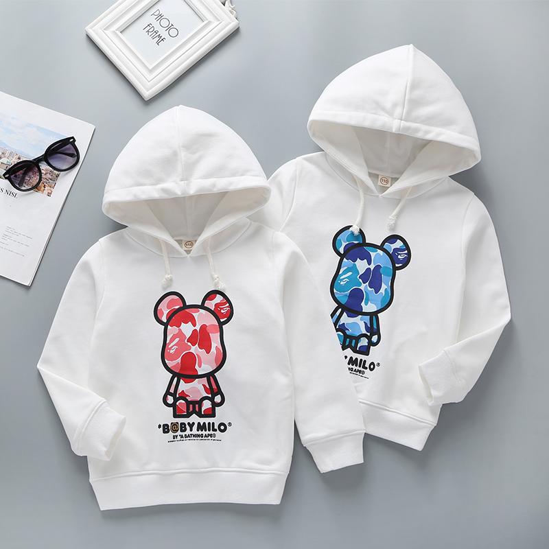 Cartoon Letter Graphic Long Sleeve Hoodie Sweatshirt Family Outfits - PrettyKid