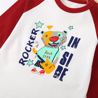 Boys Cartoon Letter Printed Long Sleeve T-shirt Wholesale Boy Clothes - PrettyKid