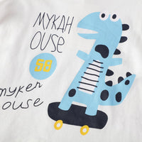 Boys Cartoon Letter Printed Long Sleeve T-shirt Wholesale - PrettyKid