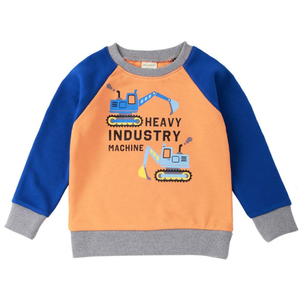 Boys Cartoon Letter Printed Long Sleeve Tops Wholesale - PrettyKid