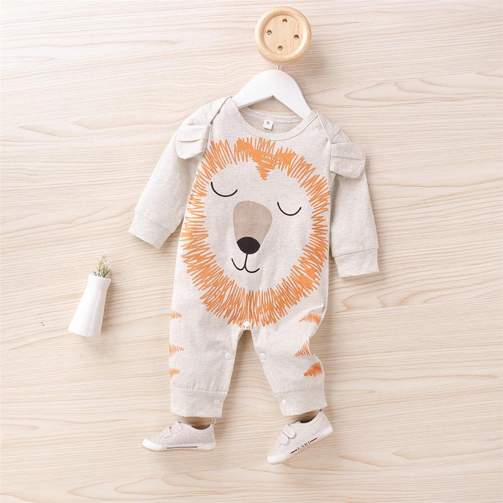 Baby Boys Cartoon Long Sleeve Cute Romper Wholesale Baby Outfits - PrettyKid