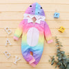 Baby Cartoon Long Sleeve Tie Dye Hooded Zipper Romper Baby Clothing Wholesale Distributors - PrettyKid