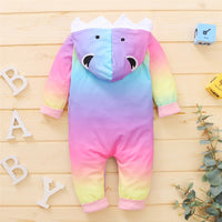 Baby Cartoon Long Sleeve Tie Dye Hooded Zipper Romper Baby Clothing Wholesale Distributors - PrettyKid