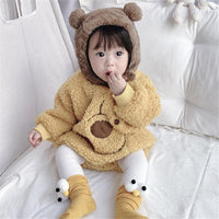 Baby Unisex Cartoon Long Sleeve Warm Romper Wholesale Baby Clothes In Bulk - PrettyKid