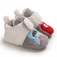 Baby Boys Cartoon Magic Tape Fur Warm Shoes Cheap Kid Shoes Wholesale - PrettyKid