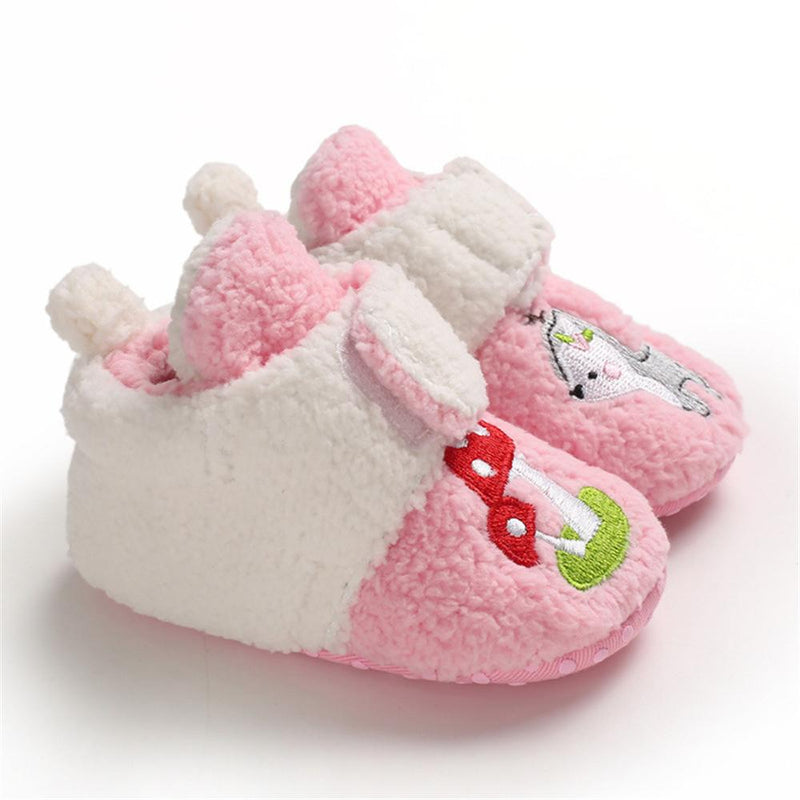 Baby Girls Cartoon Magic Tape Fur Warm Shoes Girls Shoes Wholesale - PrettyKid