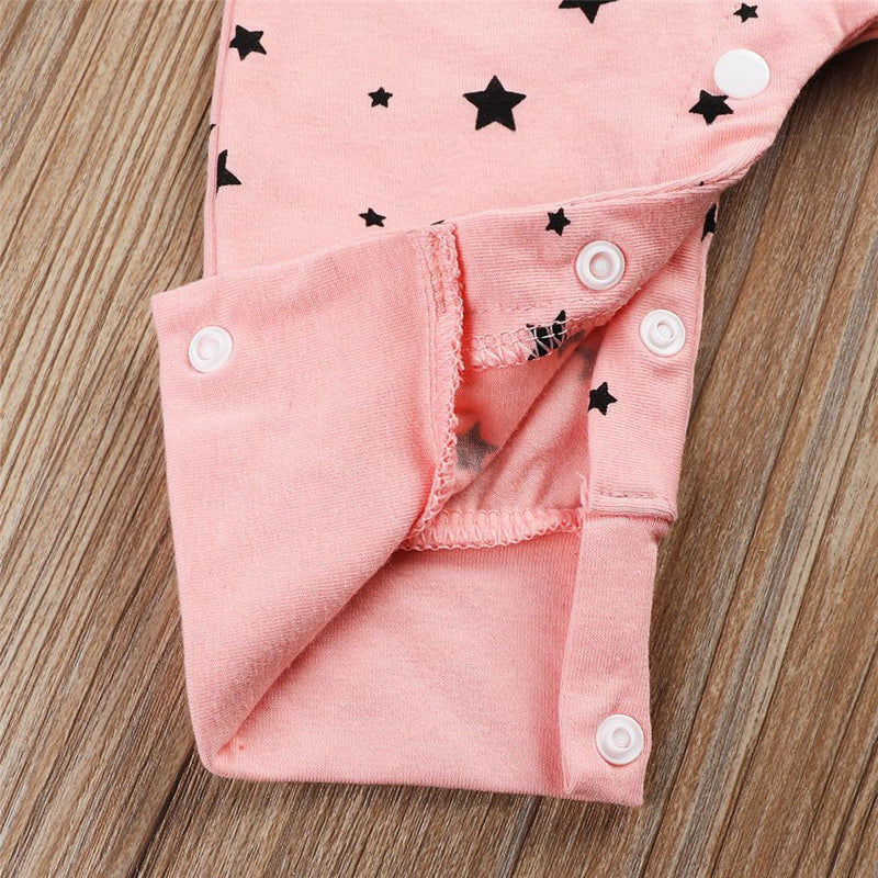 Baby Unisex Cartoon Moon Star Printed Long Sleeve Hooded Romper Wholesale Clothing Baby - PrettyKid