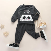 Toddler Boys Cartoon Panda Long Sleeve Top & Pants Wholesale Kid Clothing - PrettyKid