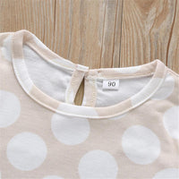 Girls Cartoon Polka Dot Long Sleeve Tops & Pants - PrettyKid