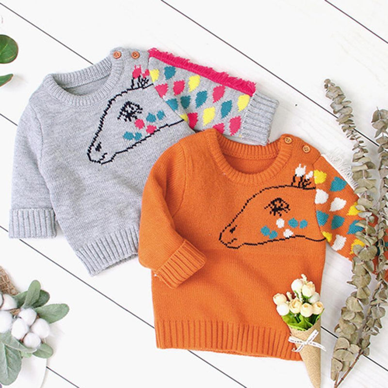 Unisex Cartoon Pony Knitted Pullover Sweaters Buy Baby Clothes Wholesale - PrettyKid