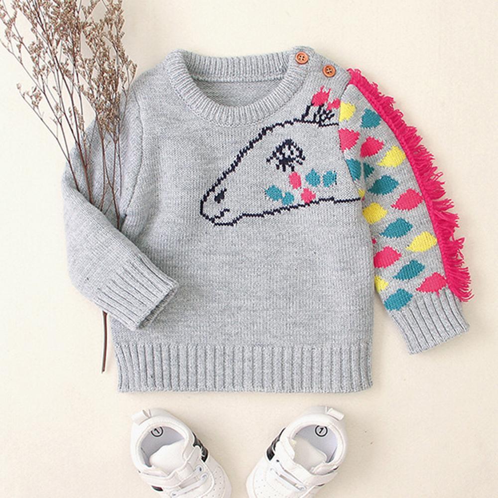 Unisex Cartoon Pony Knitted Pullover Sweaters Buy Baby Clothes Wholesale - PrettyKid