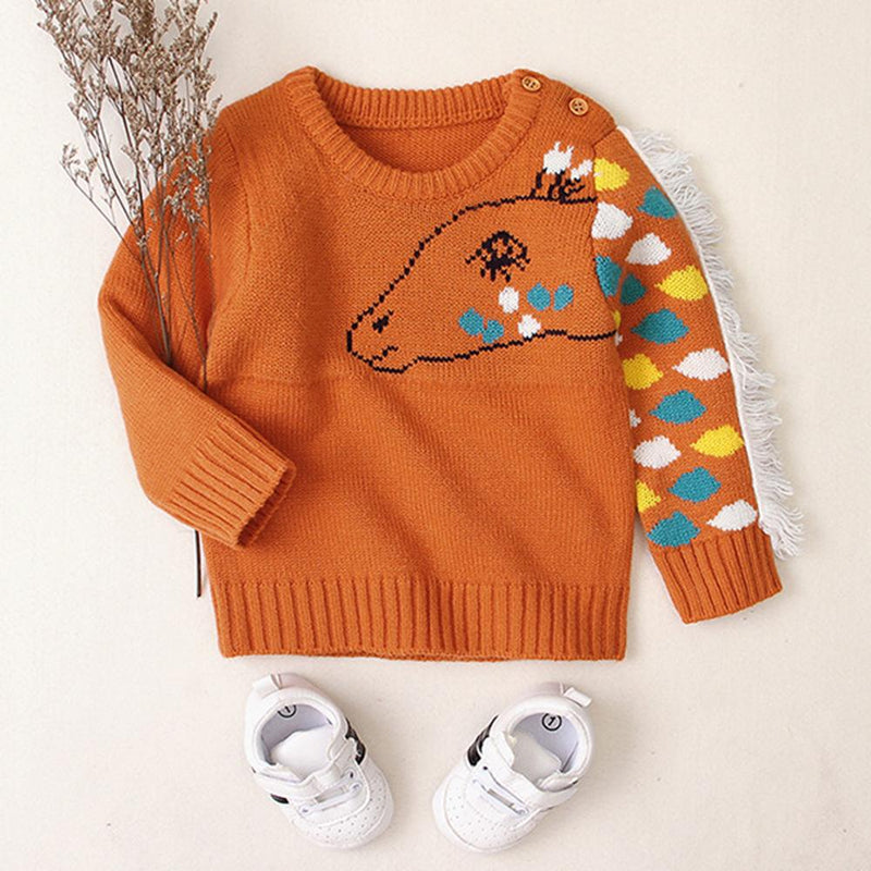 Unisex Cartoon Pony Knitted Pullover Sweaters Buy Baby Clothes Wholesale - PrettyKid
