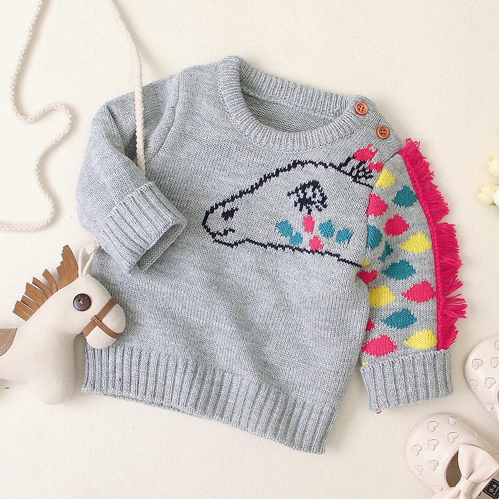 Unisex Cartoon Pony Knitted Pullover Sweaters Buy Baby Clothes Wholesale - PrettyKid