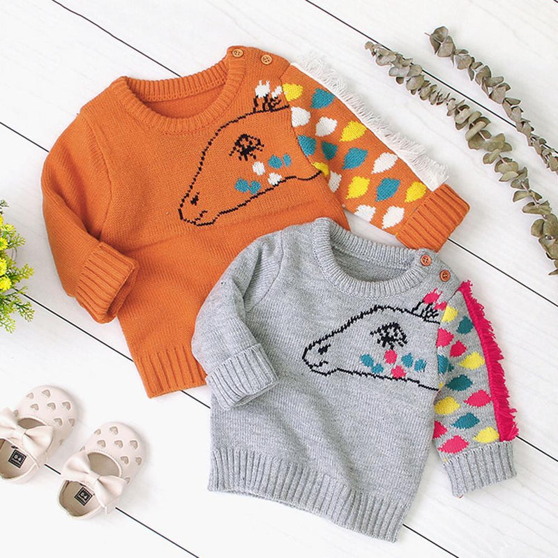 Unisex Cartoon Pony Knitted Pullover Sweaters Buy Baby Clothes Wholesale - PrettyKid