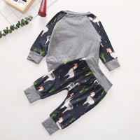 Baby Boys Cartoon Print Long Sleeve Top & Pants Wholesale Boys Clothing - PrettyKid