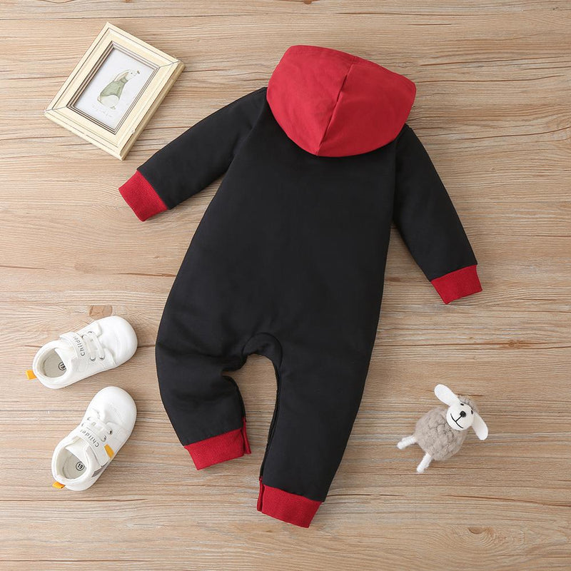 Baby Boys Cartoon Printed Hooded Long Sleeve Romper Baby Clothes Vendors - PrettyKid