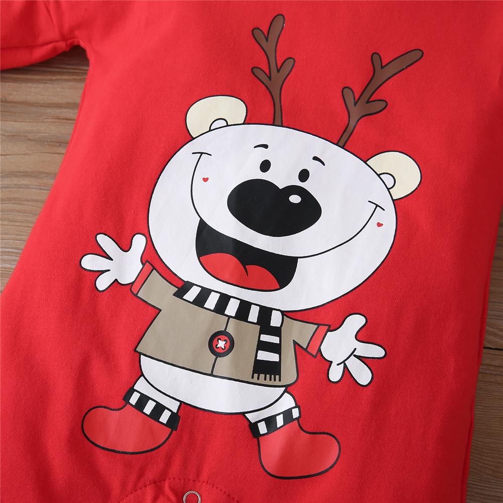 Baby Boys Cartoon Printed Long Sleeve Romper & Hat Babywear Wholesale - PrettyKid