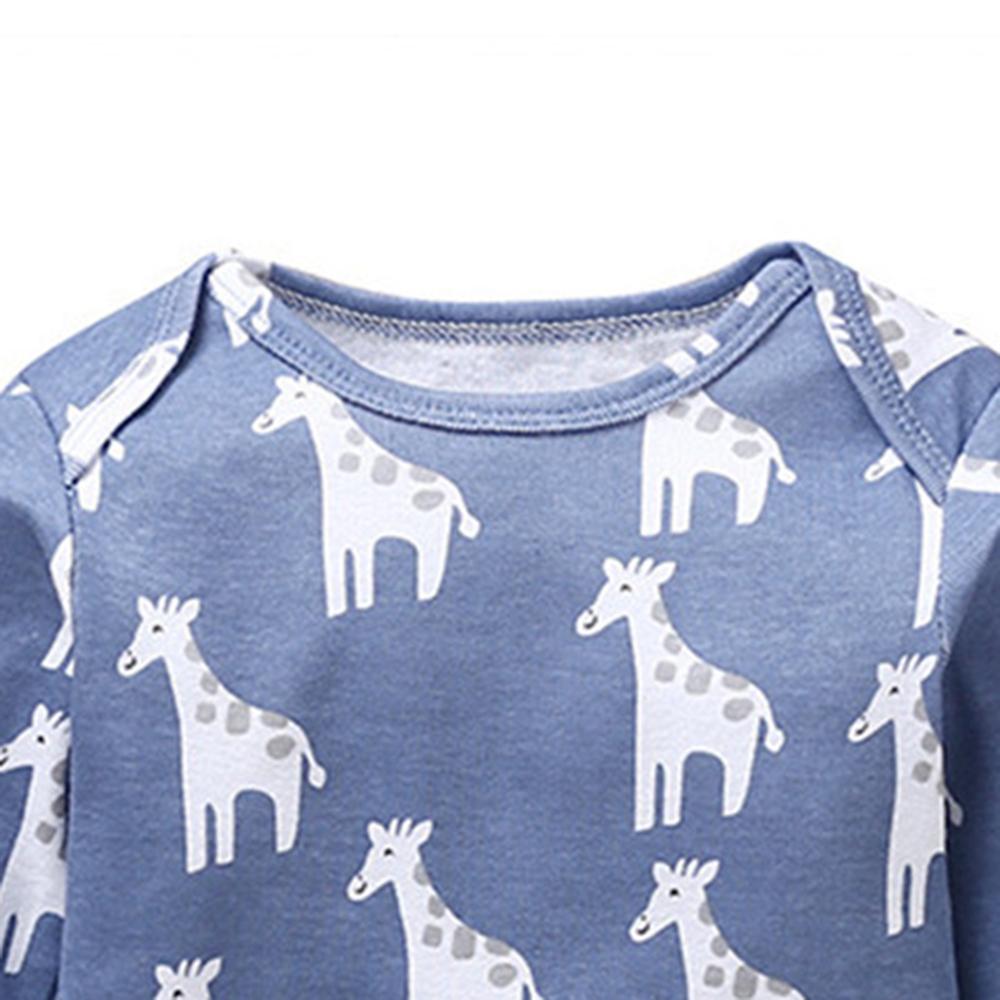 Baby Cartoon Printed Long Sleeve Rompers - PrettyKid